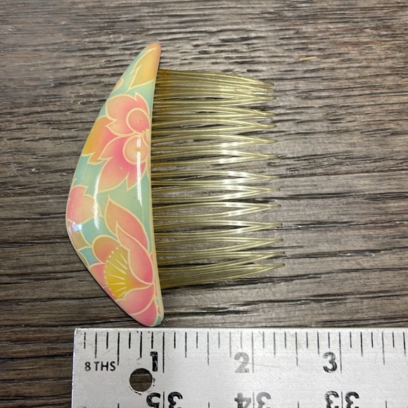 Vintage HAIRCRAFT Comb and Barrettes - Hair Clips NWT Hawaiian Print Design - Picture 10 of 16
